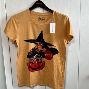 Lucky Brand Mustard Witch Pumpkin Tee